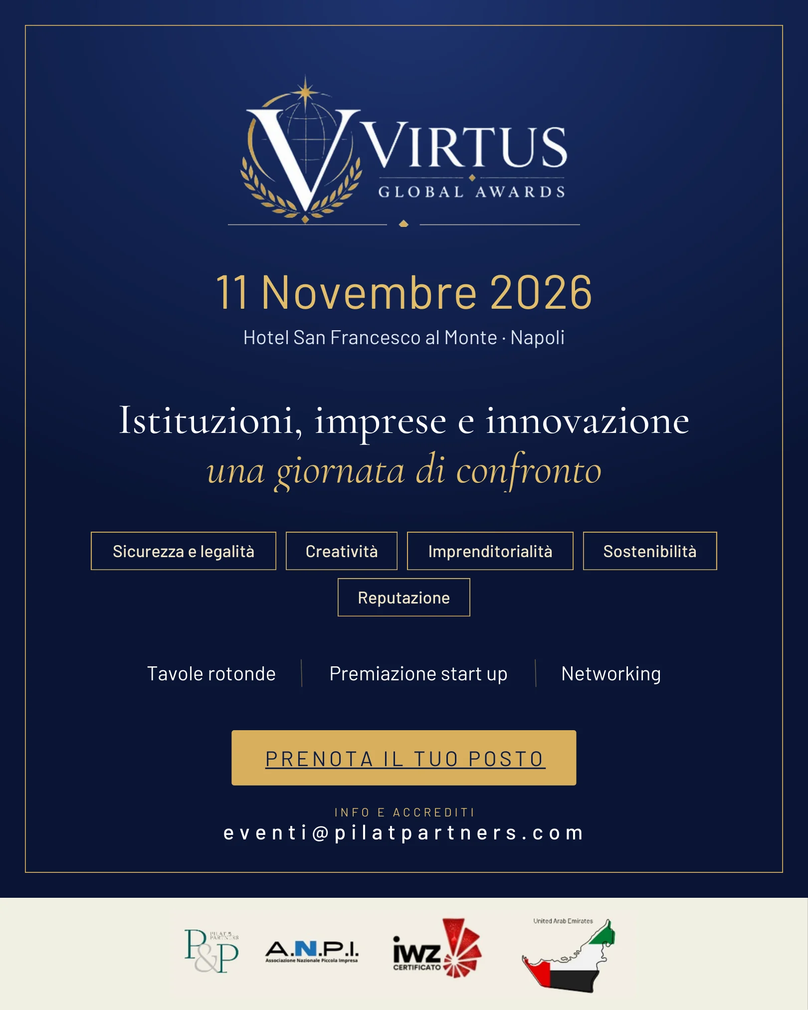 Locandina ufficiale dell’evento Napoli 2026